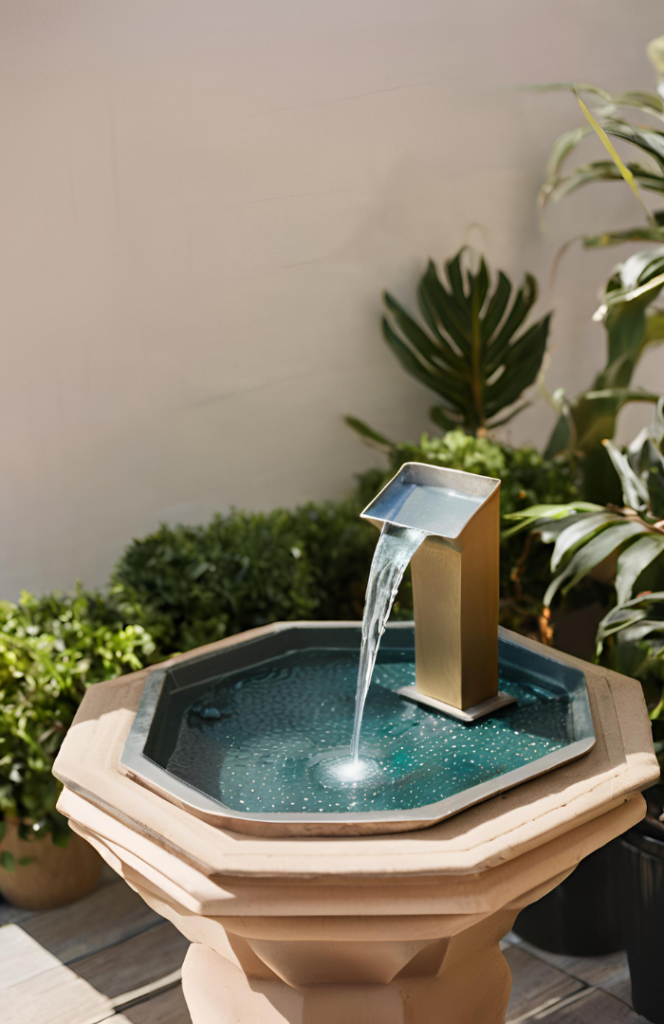 Fuente pequeña decorativa para patio exterior